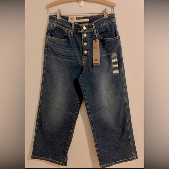 LEVI'S Mile High High Rise Cropped Wide Leg Jeans 
Size 4/27 - Picture 3 of 7